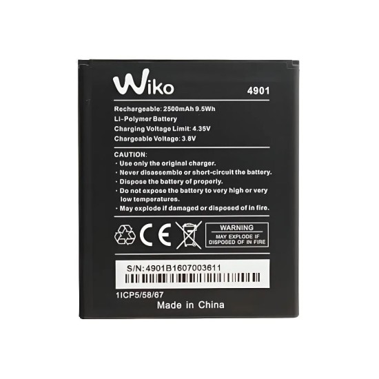 BATTERY WIKO TOMMY/TOMMY 2 (4901) 3.8V/9.5WH/LI-ON 2500MAH